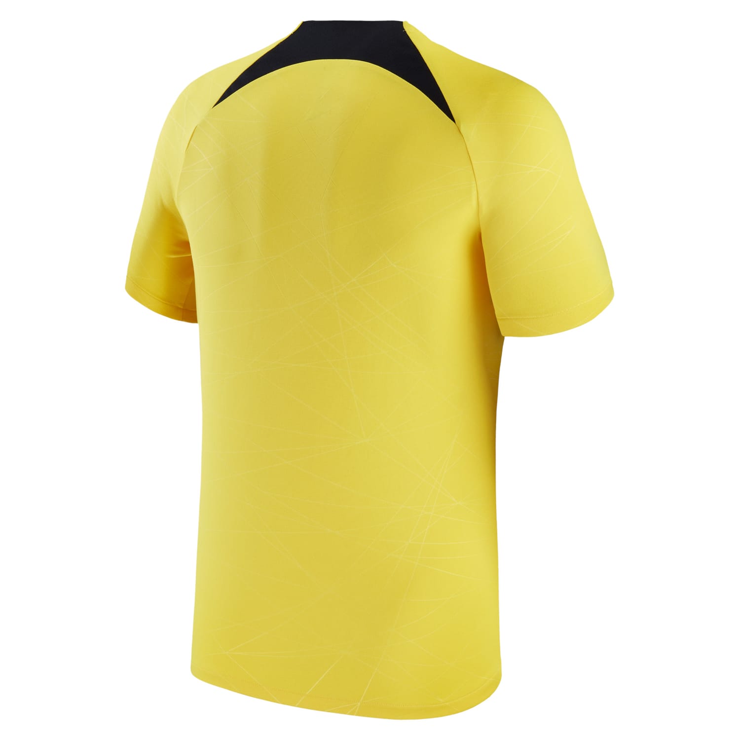 Ligue 1 Paris Saint-Germain Pre-Match Jersey Shirt Yellow 2023 for Men
