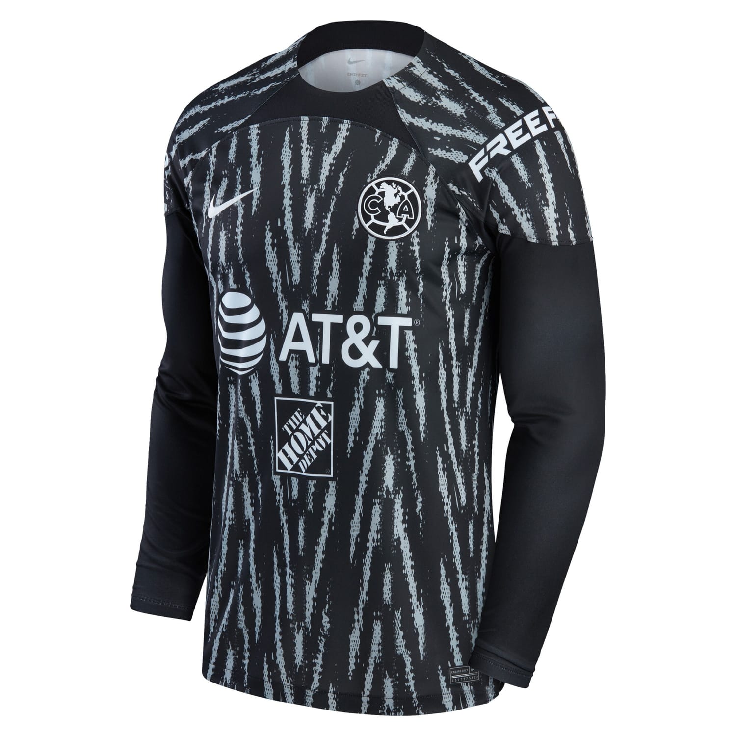 Liga MX Club America Goalkeeper Jersey Shirt Long Sleeve Black 2022-23 for Men