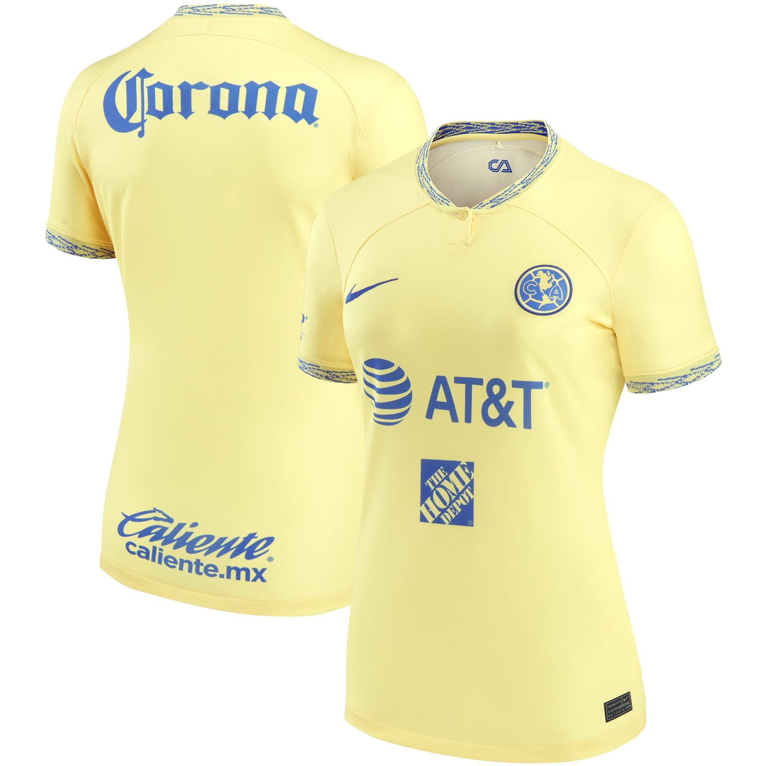 Liga MX Club America Home Jersey Shirt Yellow 2022-23 for Women