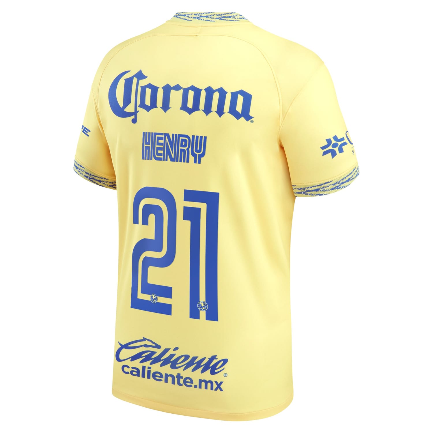Liga MX Club America Home Jersey Shirt Yellow 2022-23 player Henry Martin printing for Men