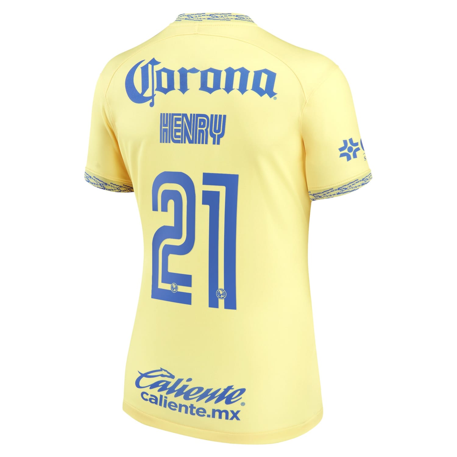 Liga MX Club America Home Jersey Shirt Yellow 2022-23 player Henry Martin printing for Women