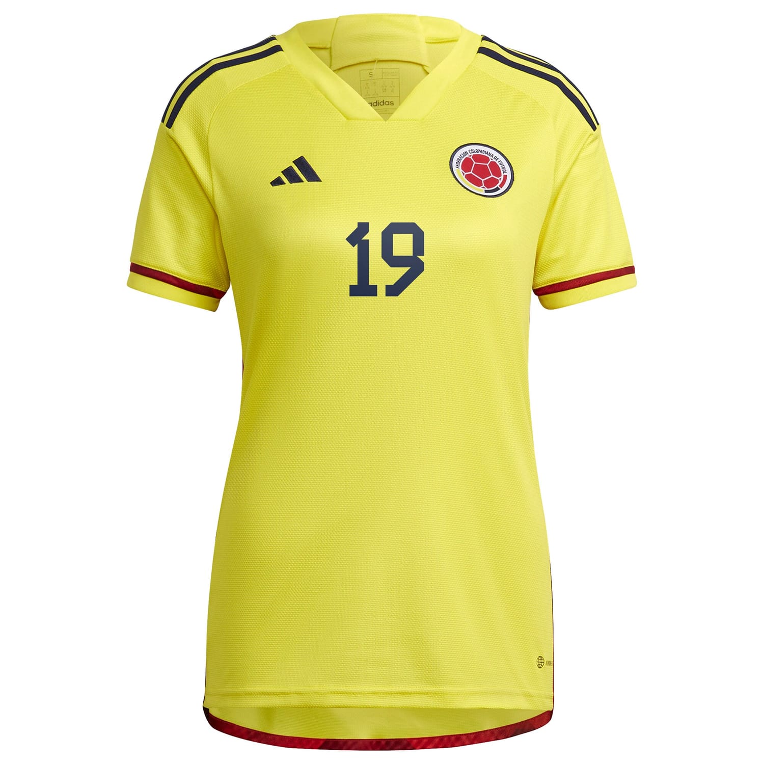 Colombia National Team Home Jersey Shirt Yellow 2022-23 player Rafael Borré printing for Women