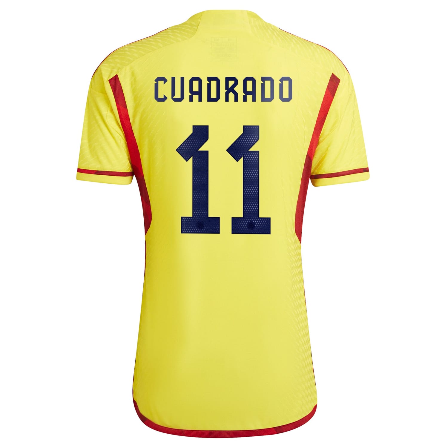 Colombia National Team Home Authentic Jersey Shirt Yellow 2022-23 player Juan Cuadrado printing for Men