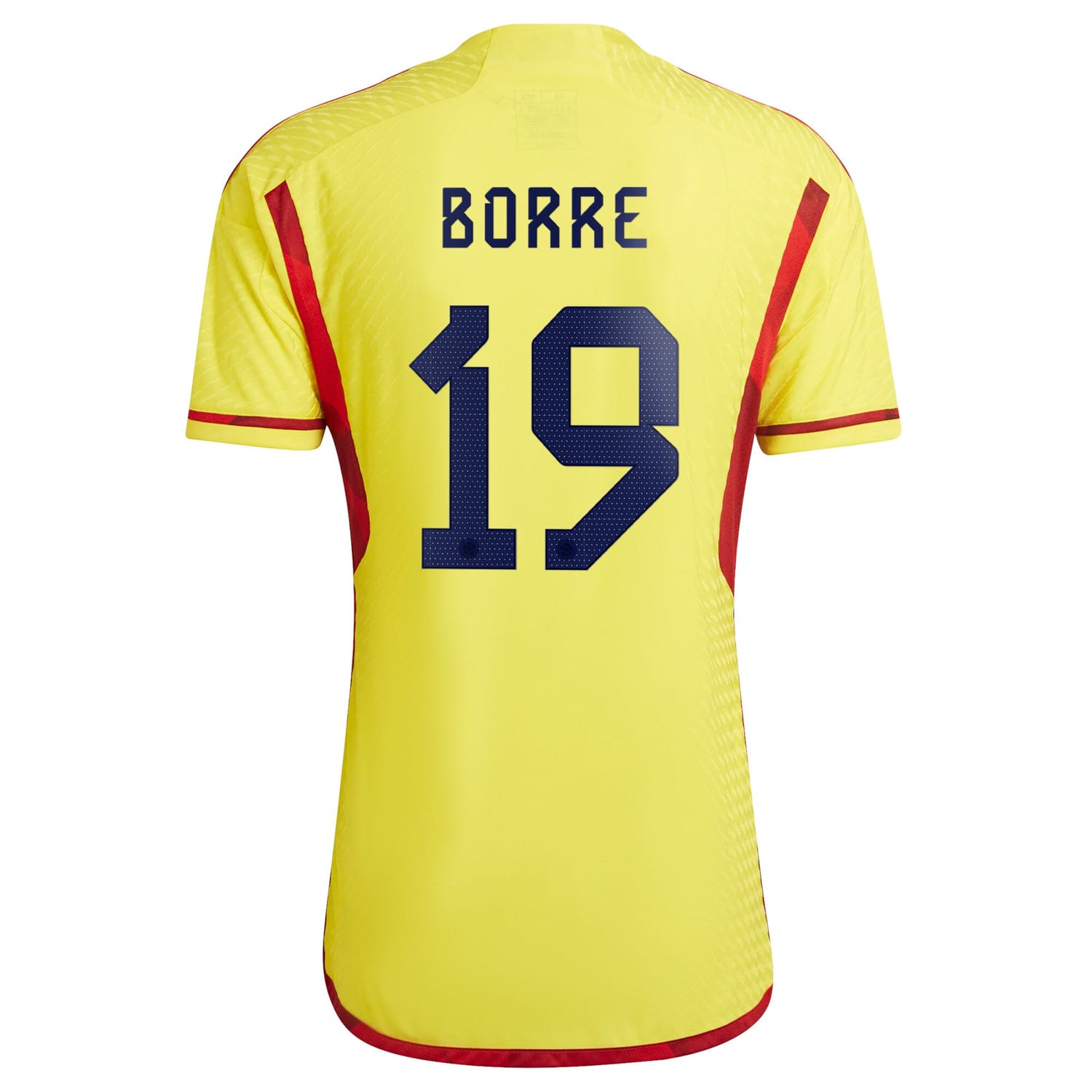 Colombia National Team Home Authentic Jersey Shirt Yellow 2022-23 player Rafael Borré printing for Men