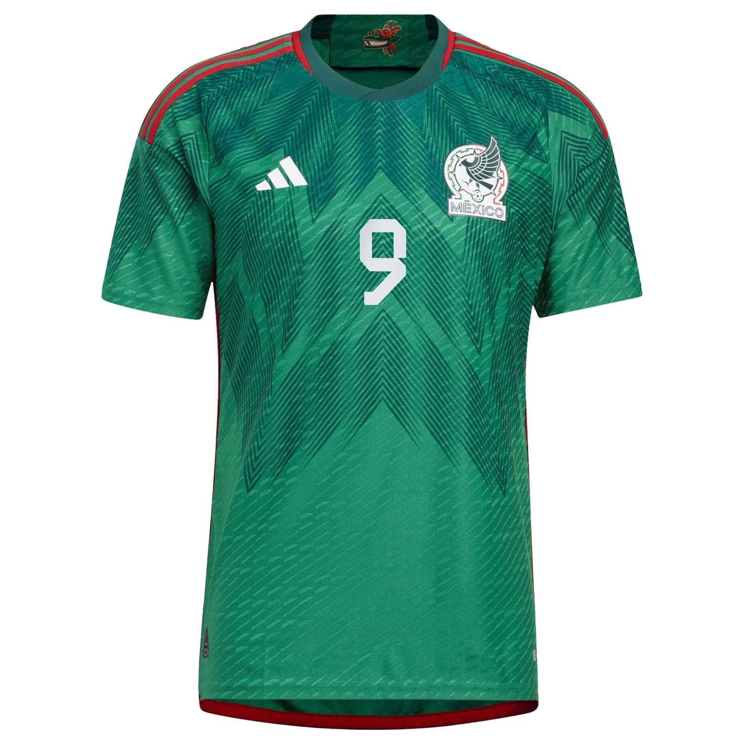 Mexico National Team Home Authentic Jersey Shirt Green 2022-23 player Raul Jimenez printing for Men