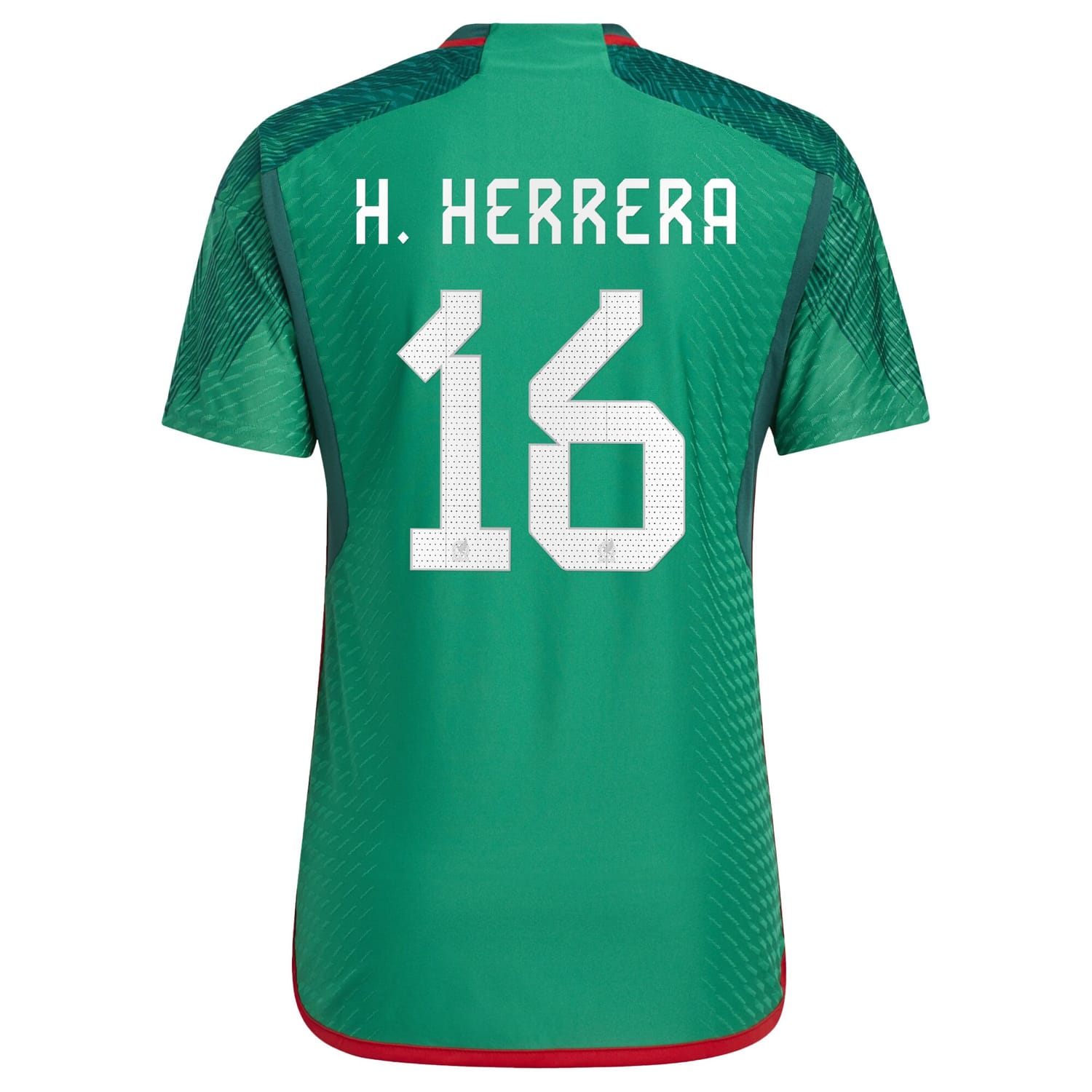 Mexico National Team Home Authentic Jersey Shirt Green 2022-23 player Héctor Herrera printing for Men