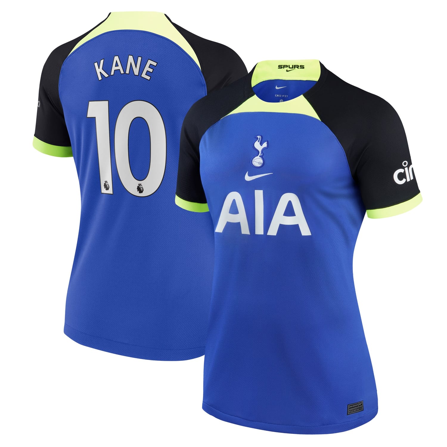 Premier League Tottenham Hotspur Away Jersey Shirt Blue 2022-23 player Harry Kane printing for Women