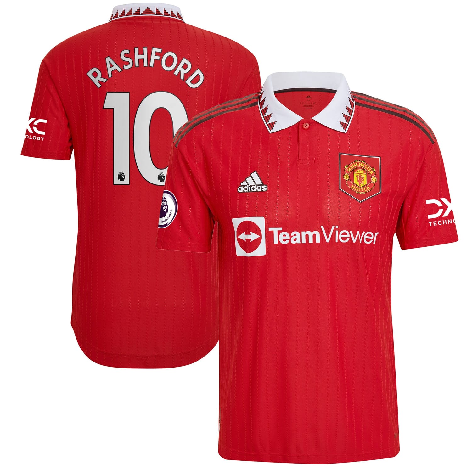 Premier League Manchester United Home Authentic Jersey Shirt Red 2022-23 player Marcus Rashford printing for Men