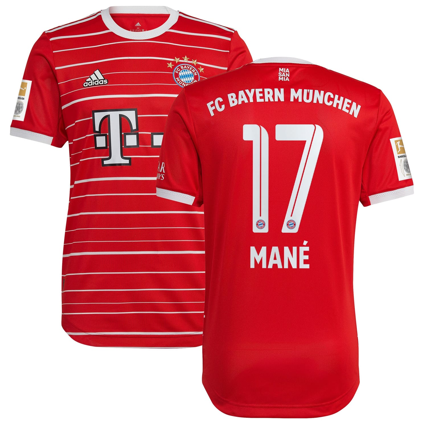 Bundesliga Bayern Munich Home Authentic Jersey Shirt Red 2022-23 player Sadio Mané printing for Men
