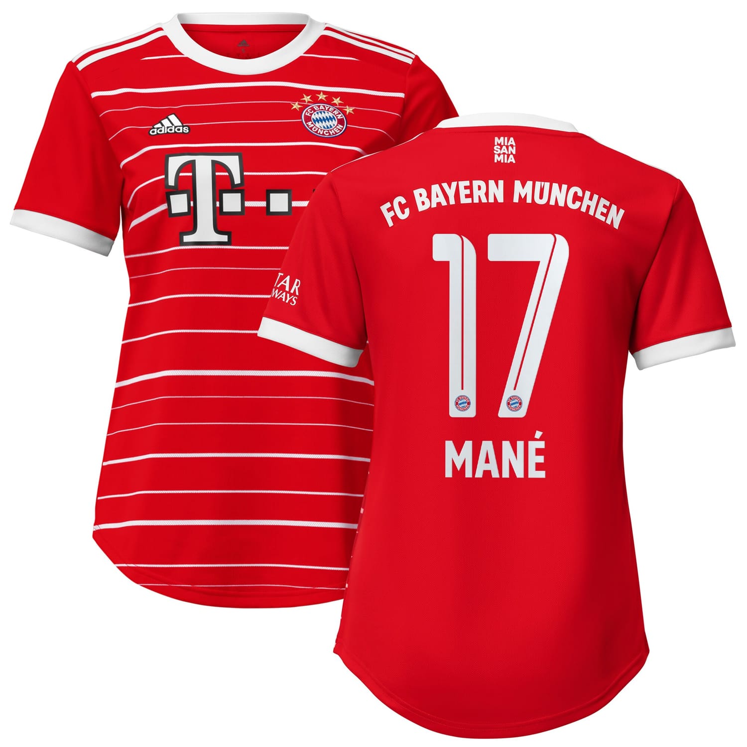 Bundesliga Bayern Munich Home Jersey Shirt Red 2022-23 player Sadio Mané printing for Women