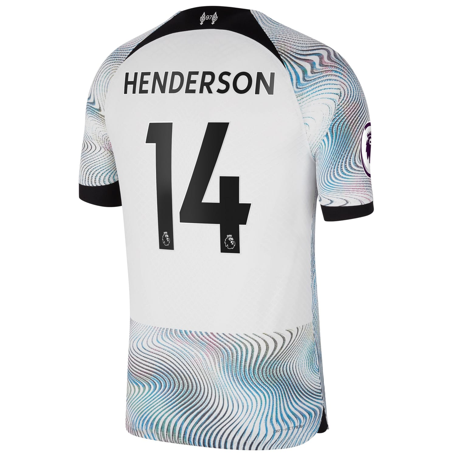 Premier League Liverpool Away Authentic Jersey Shirt White 2022-23 player Jordan Henderson printing for Men