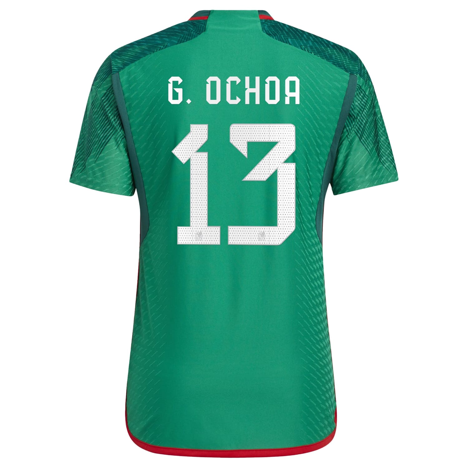 Mexico National Team Home Authentic Jersey Shirt Green 2022-23 player Guillermo Ochoa printing for Men