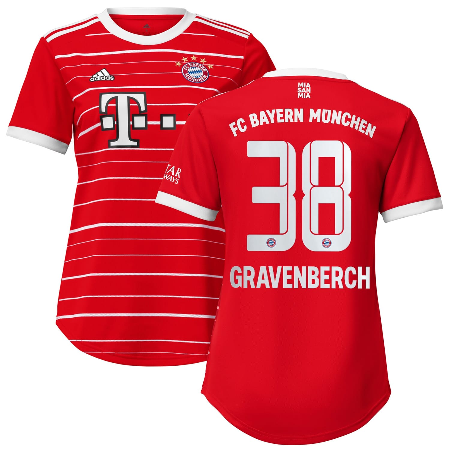 Bundesliga Bayern Munich Home Jersey Shirt Red 2022-23 player Ryan Gravenberch printing for Women