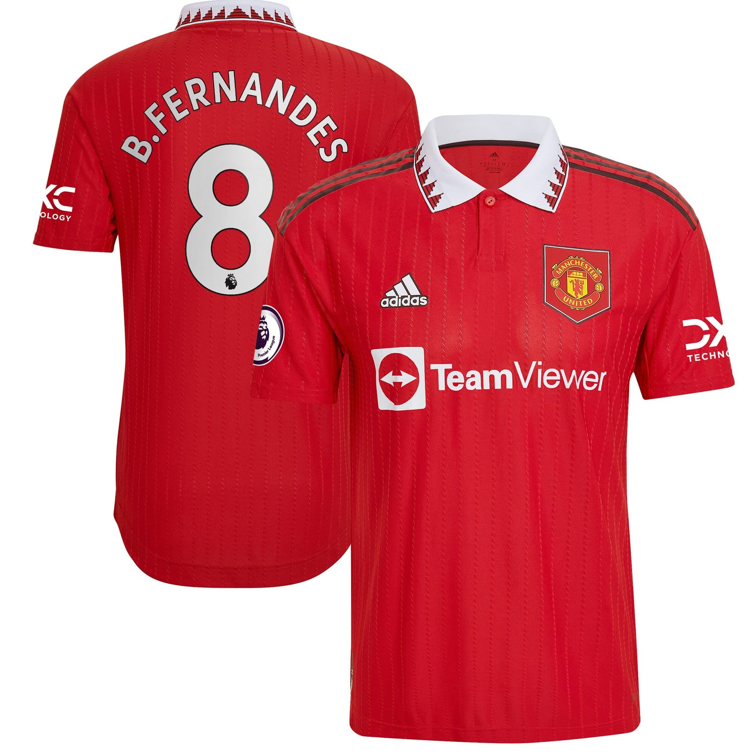 Premier League Manchester United Home Authentic Jersey Shirt Red 2022-23 player Bruno Fernandes printing for Men