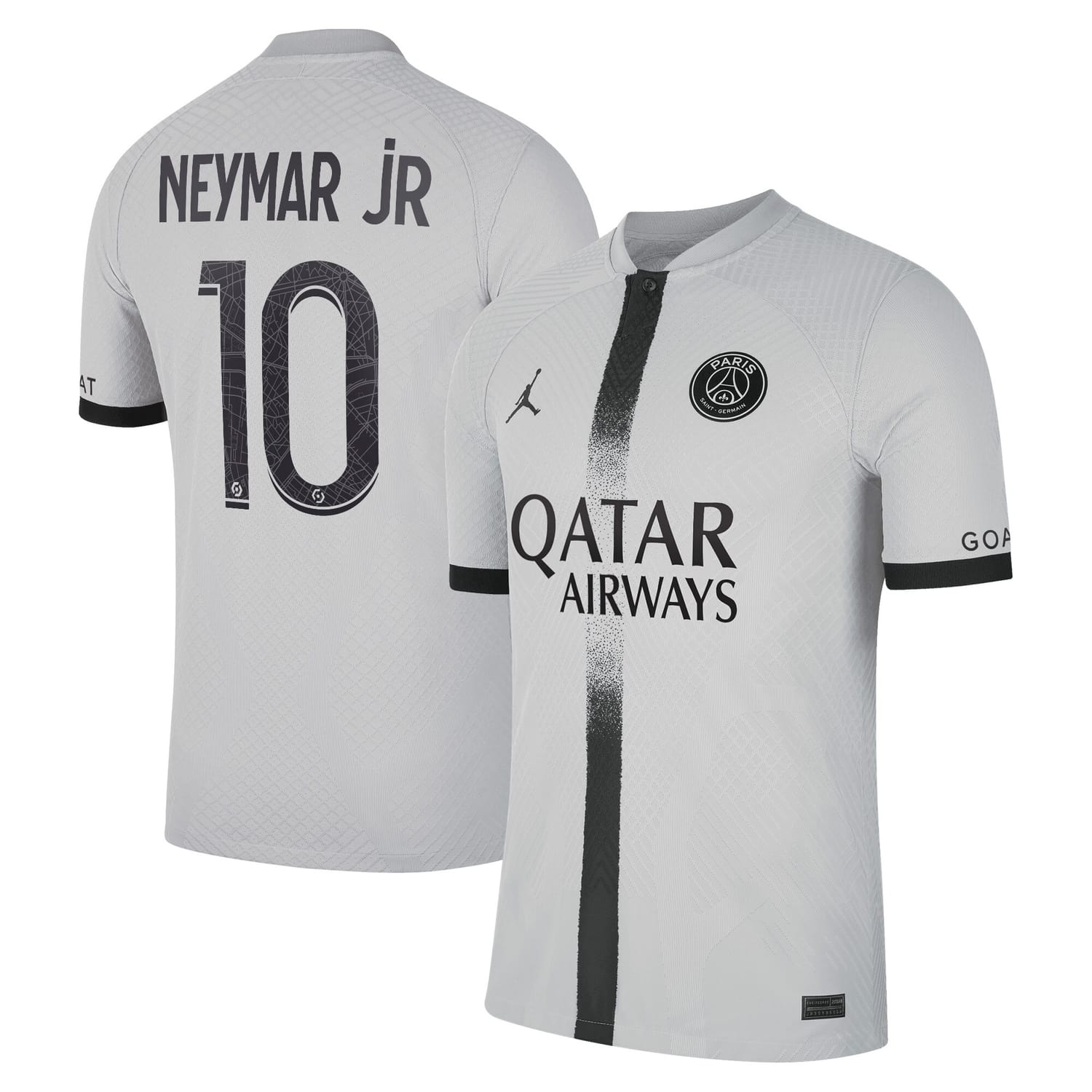 Ligue 1 Paris Saint-Germain Away Authentic Jersey Shirt Black 2022-23 player Neymar Jr. printing for Men