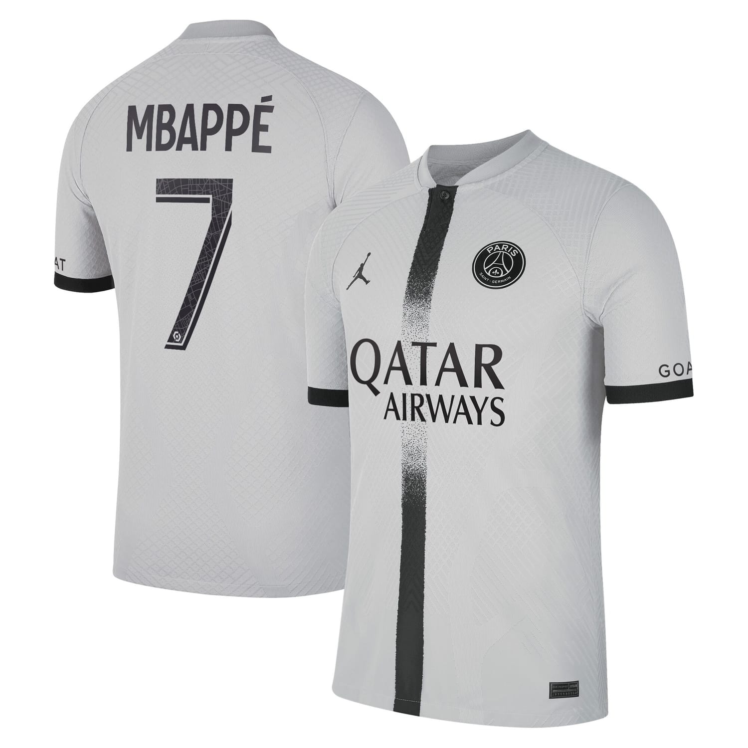 Ligue 1 Paris Saint-Germain Away Authentic Jersey Shirt Black 2022-23 player Kylian Mbappe printing for Men
