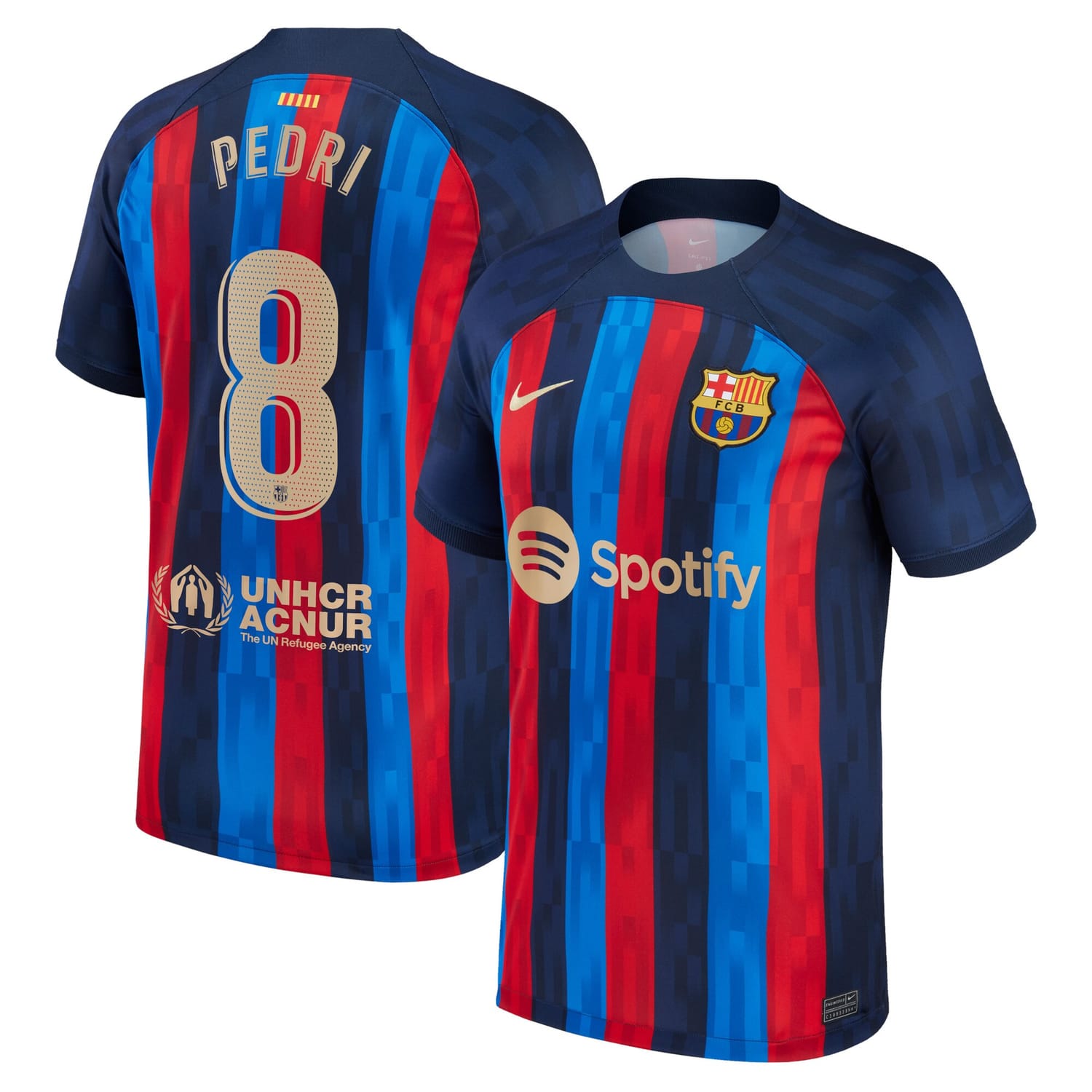La Liga Barcelona Home Jersey Shirt Blue 2022-23 player Pedri printing for Men