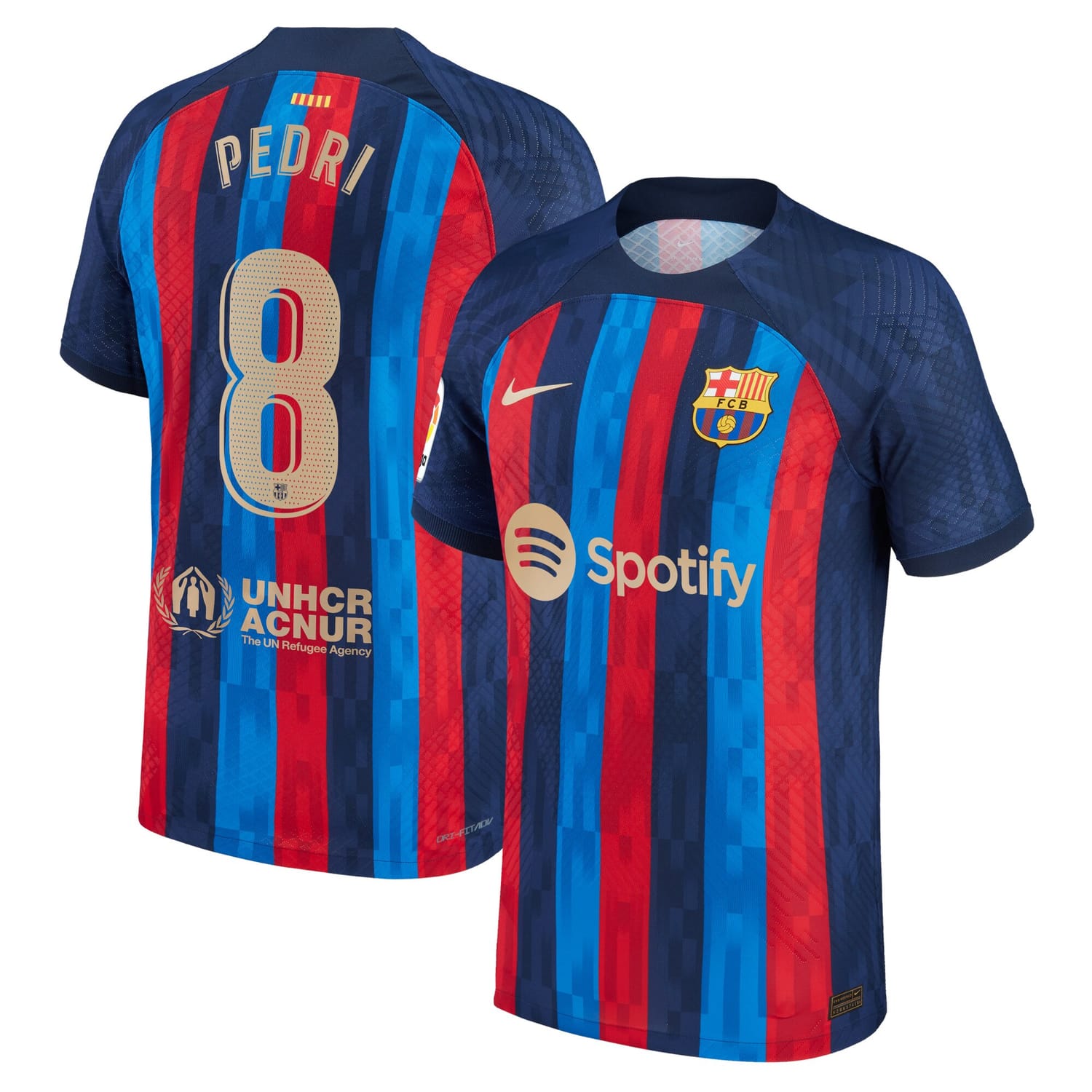La Liga Barcelona Home Authentic Jersey Shirt Blue 2022-23 player Pedri printing for Men