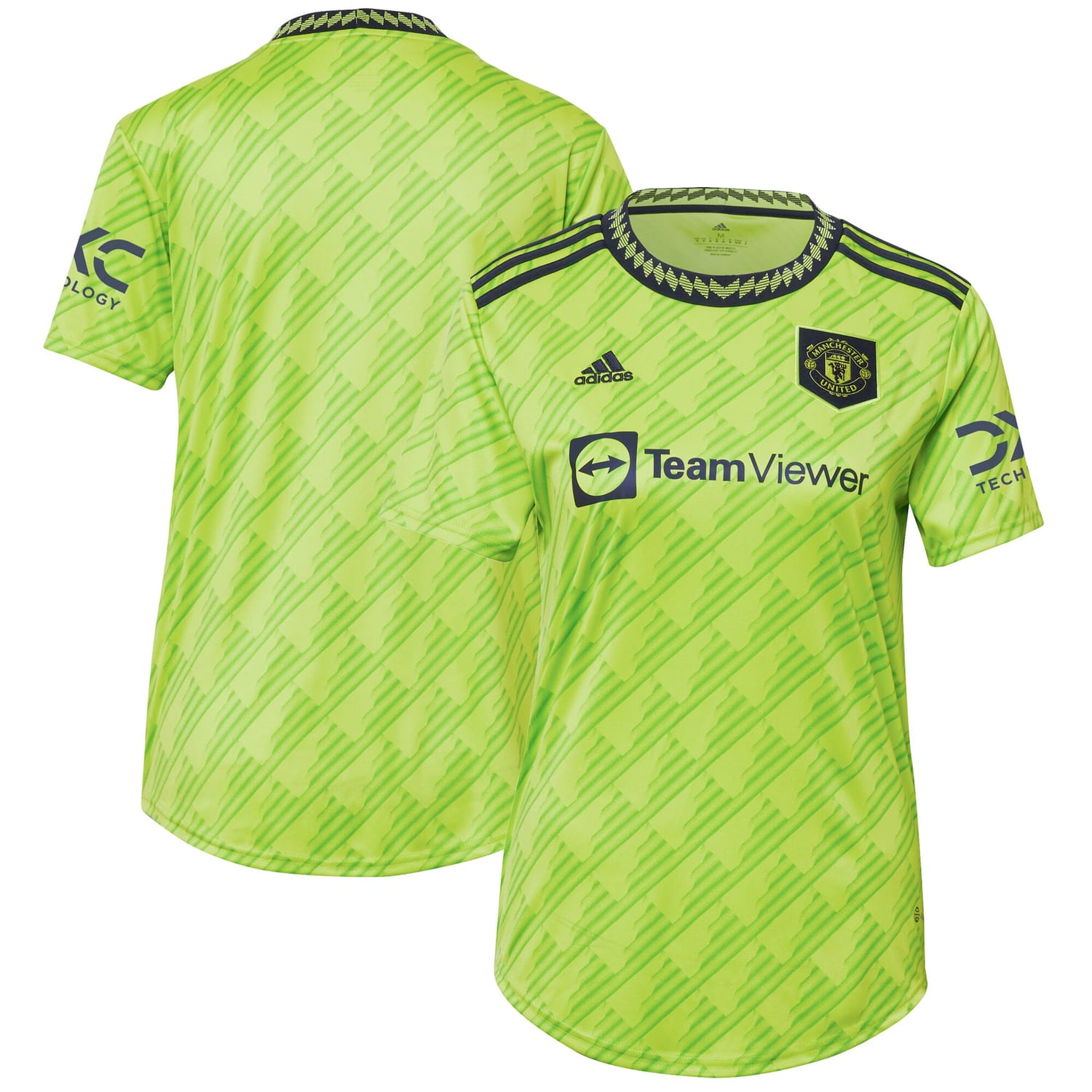 Premier League Manchester United Third Jersey Shirt Neon Green 2022-23 for Women