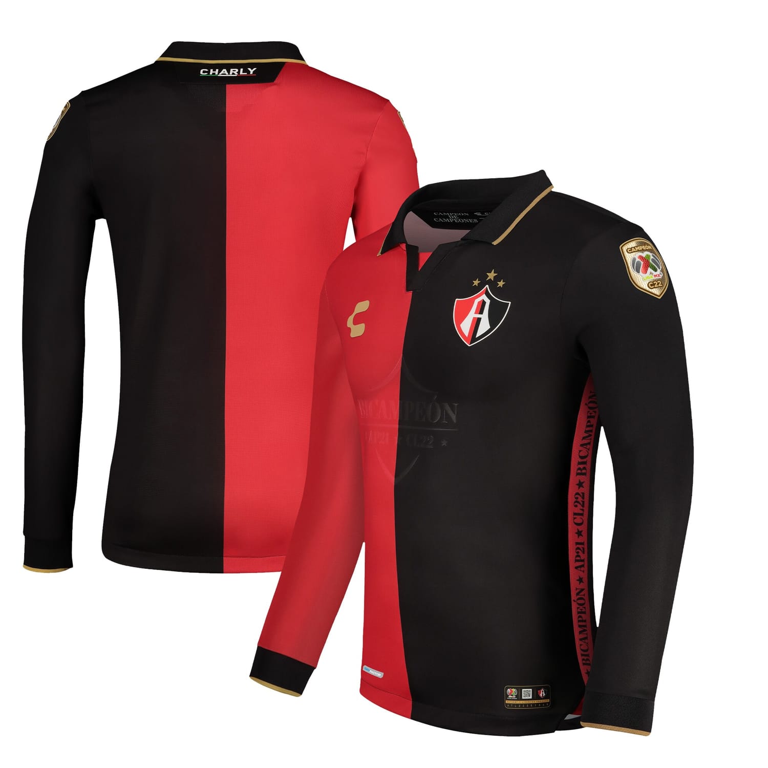 Liga MX Club Atlas Jersey Shirt Long Sleeve Red 2022-23 for Men