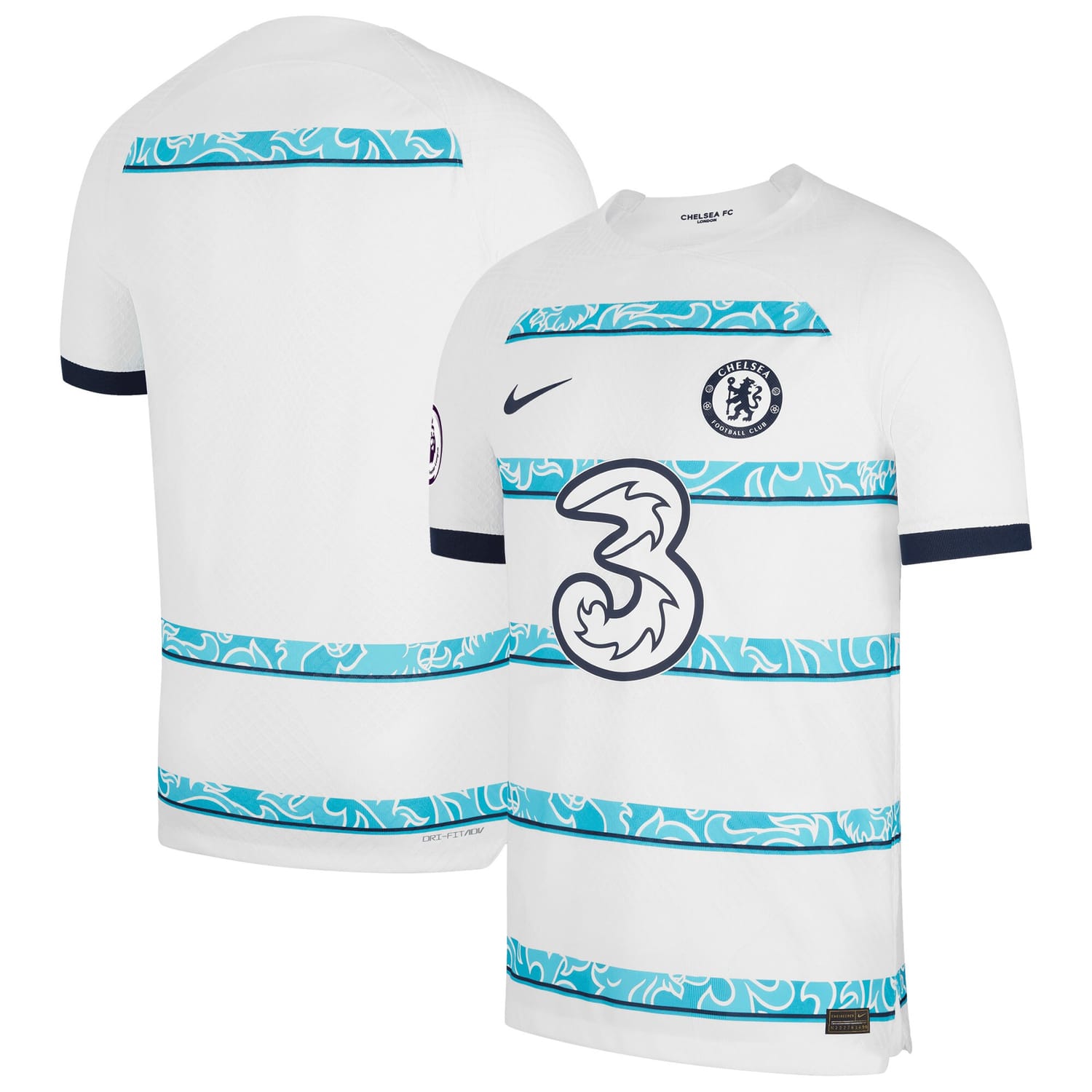 Premier League Chelsea Away Authentic Jersey Shirt White 2022-23 for Men