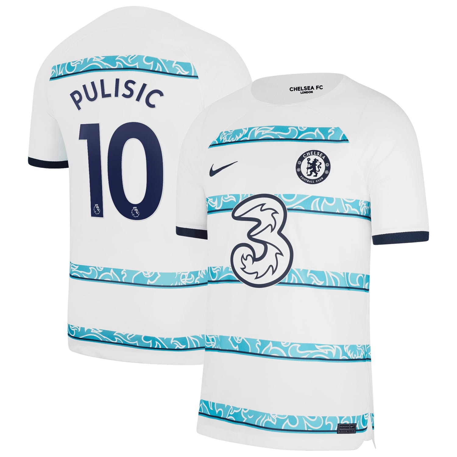 Premier League Chelsea Away Jersey Shirt White 2022-23 player Christian Pulisic printing for Men