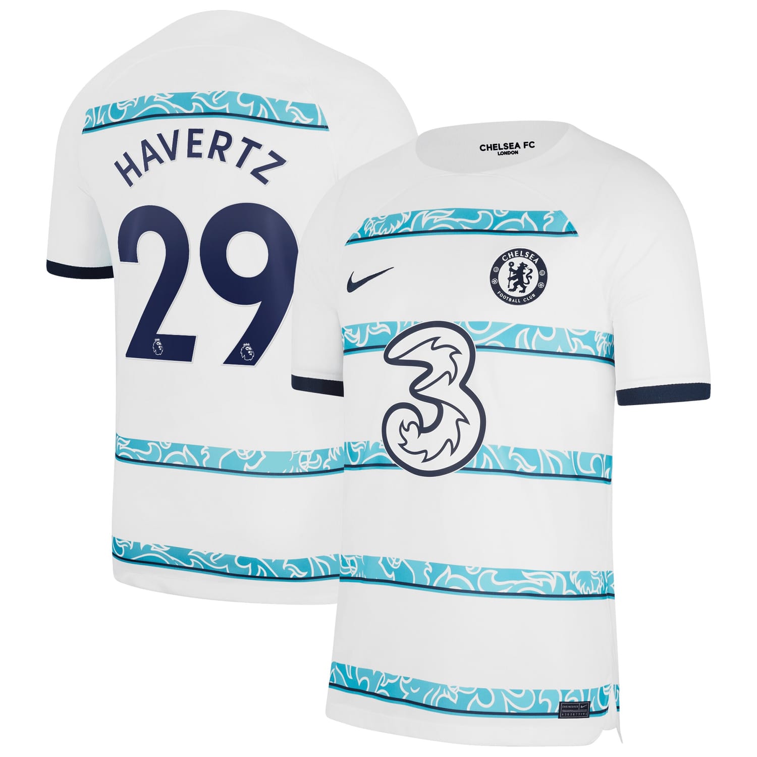 Premier League Chelsea Away Jersey Shirt White 2022-23 player Kai Havertz printing for Men