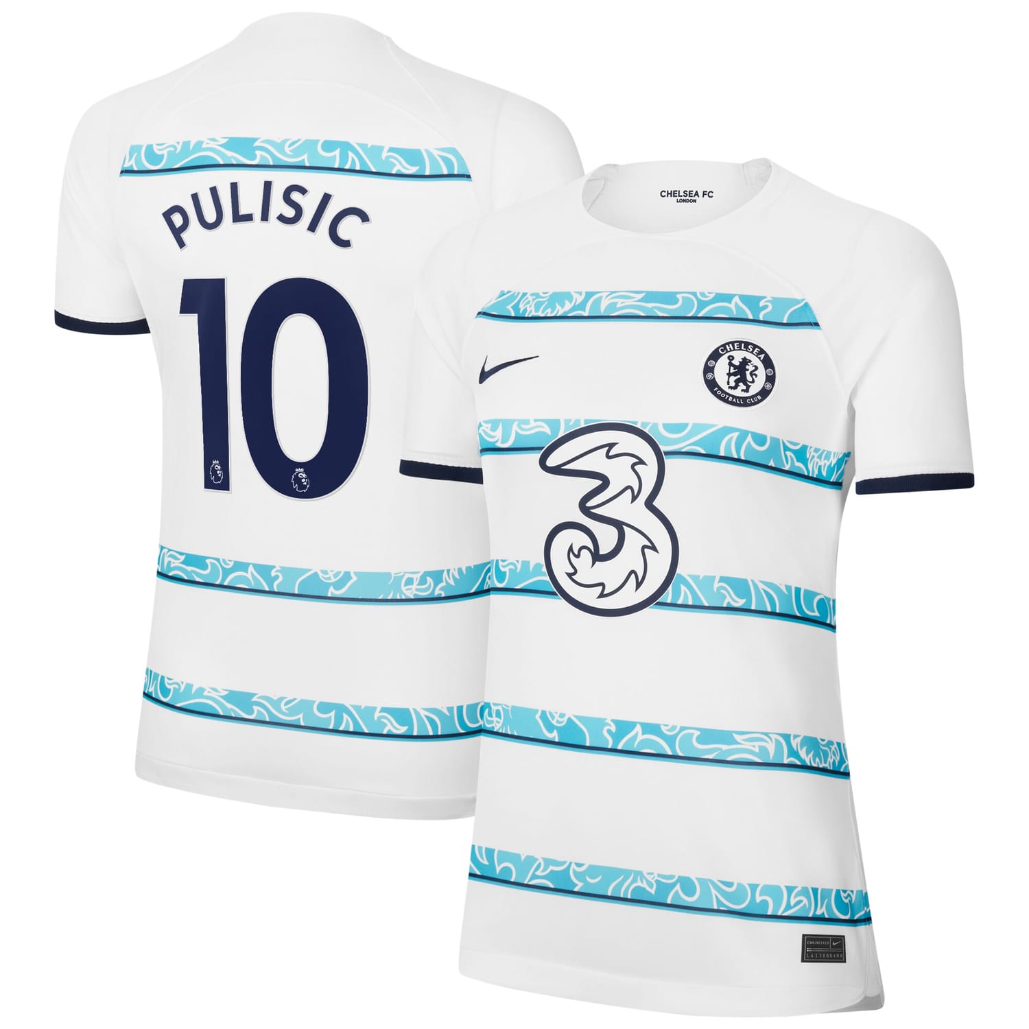 Premier League Chelsea Away Jersey Shirt White 2022-23 player Christian Pulisic printing for Women