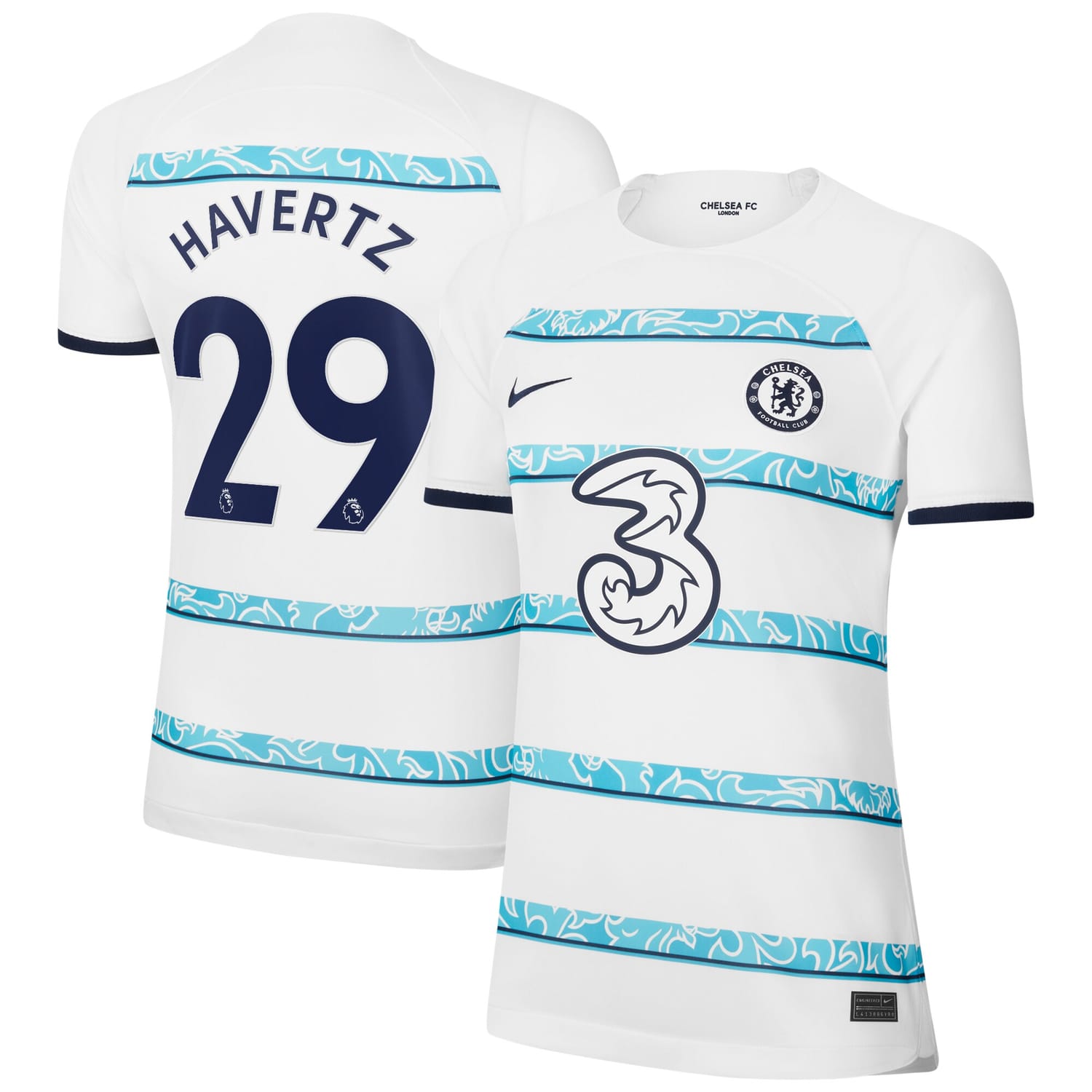 Premier League Chelsea Away Jersey Shirt White 2022-23 player Kai Havertz printing for Women