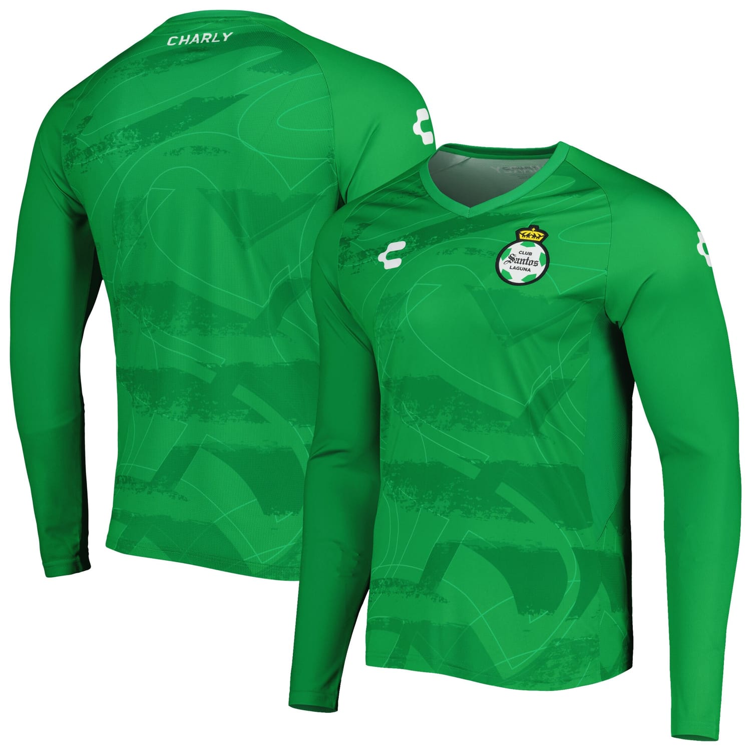 Liga MX Santos Laguna Training Jersey Shirt Long Sleeve Green for Men