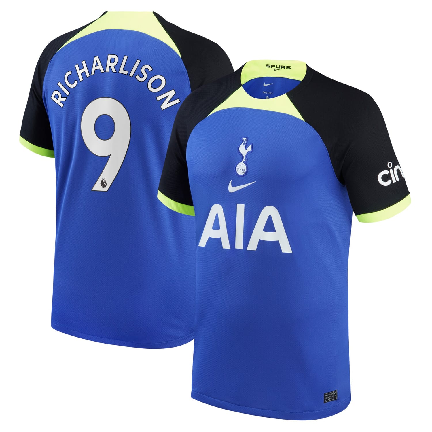 Premier League Tottenham Hotspur Away Jersey Shirt Blue 2022-23 player Richarlison printing for Men