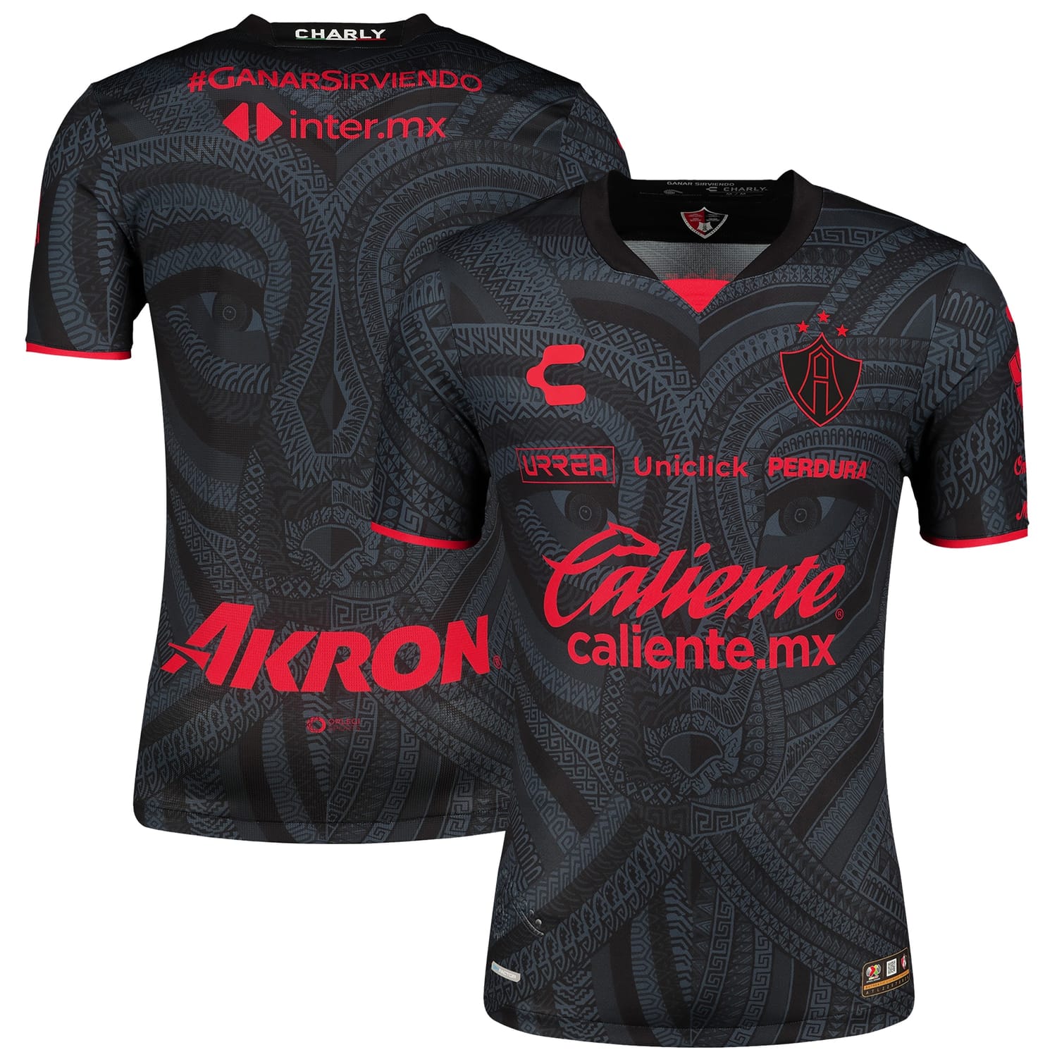 Liga MX Club Atlas Third Authentic Jersey Shirt Black 2022-23 for Men