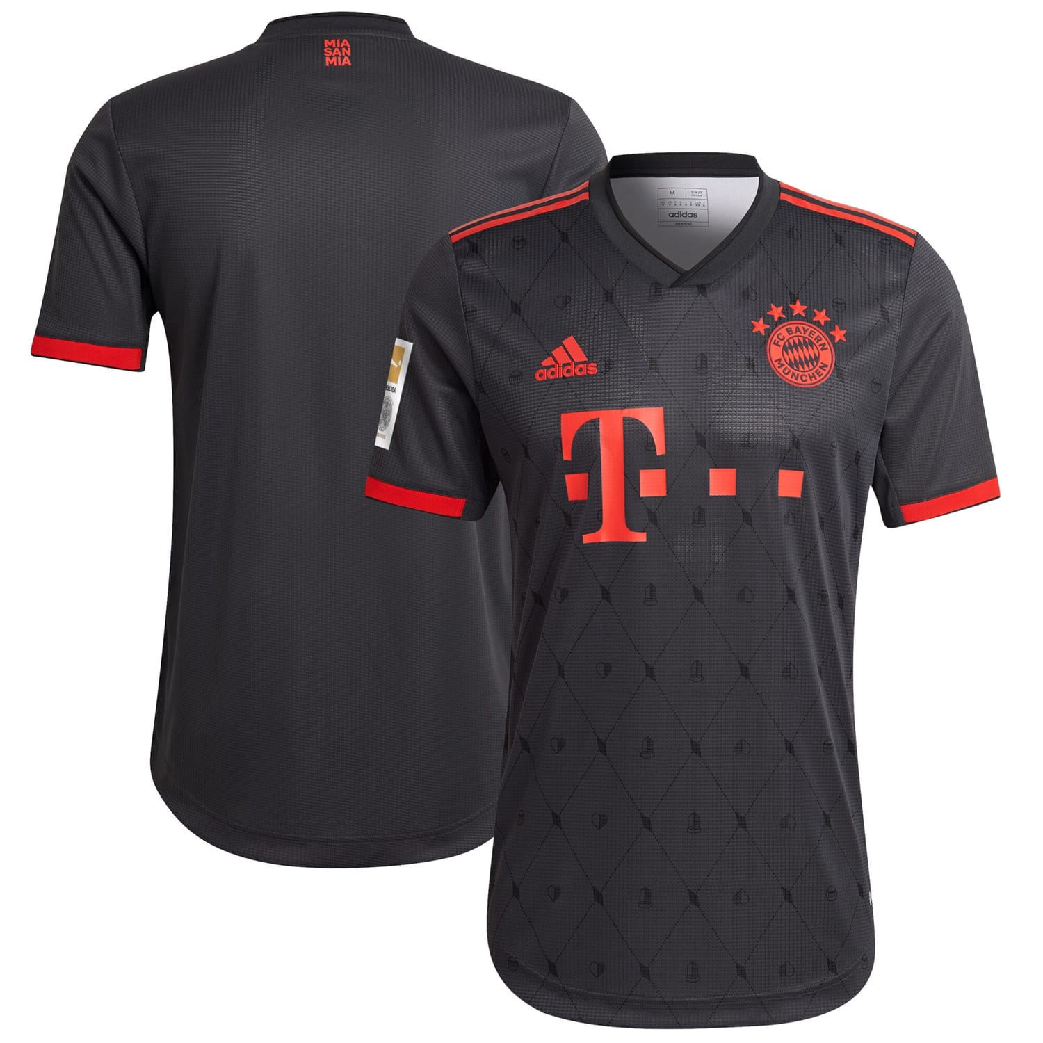 Bundesliga Bayern Munich Third Authentic Jersey Shirt Charcoal 2022-23 for Men