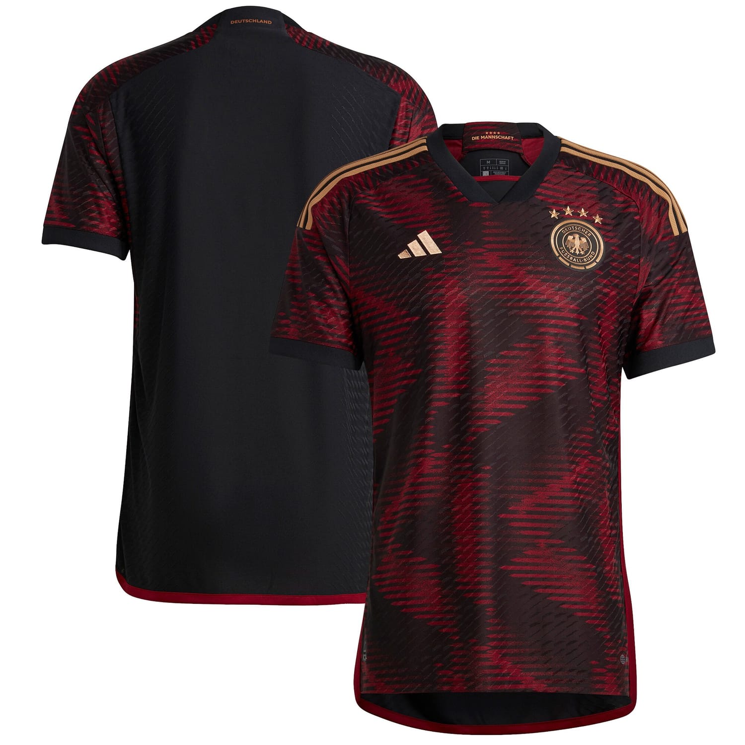 Germany National Team Away Authentic Jersey Shirt Black 2022-23 for Men