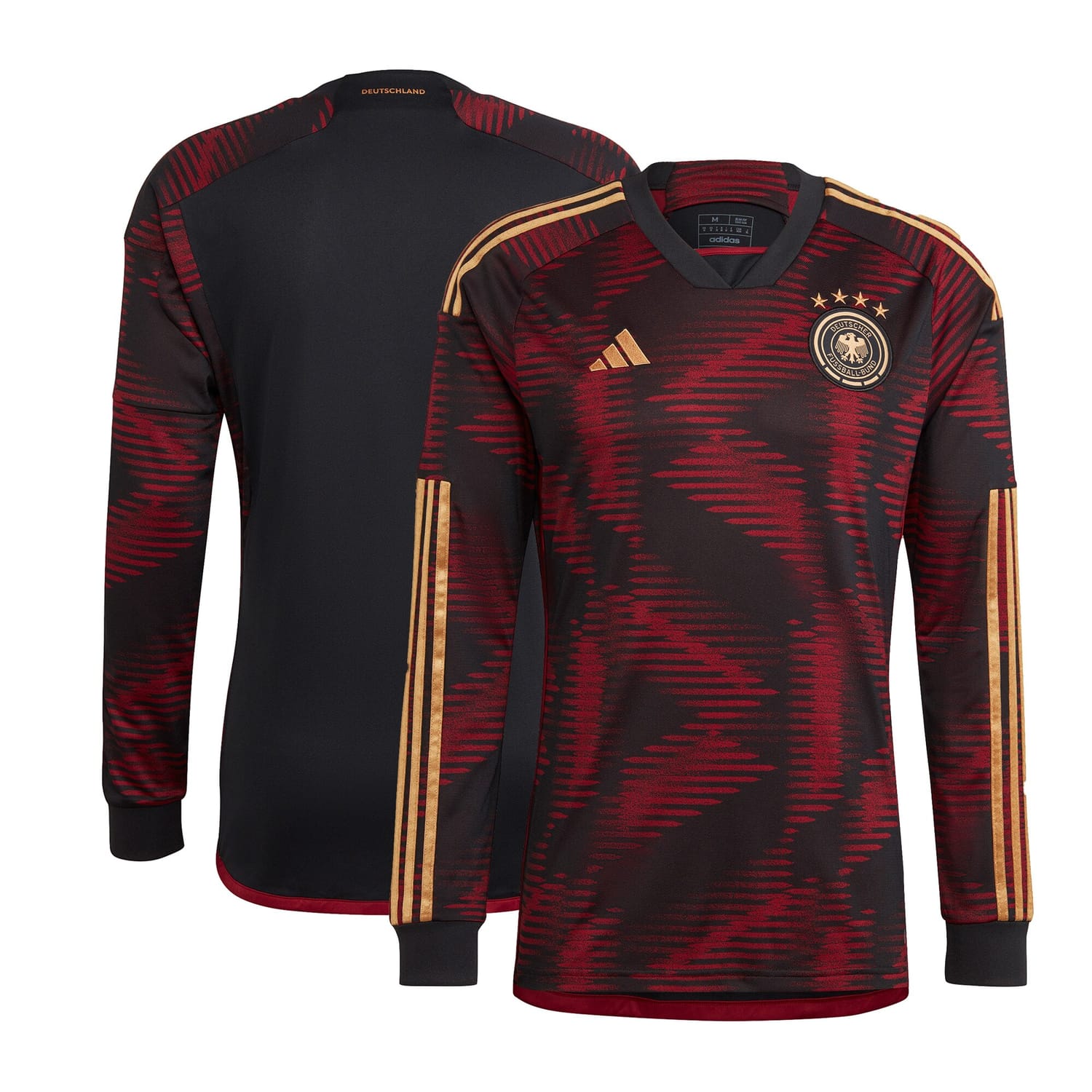 Germany National Team Away Jersey Shirt Long Sleeve Black 2022-23 for Men