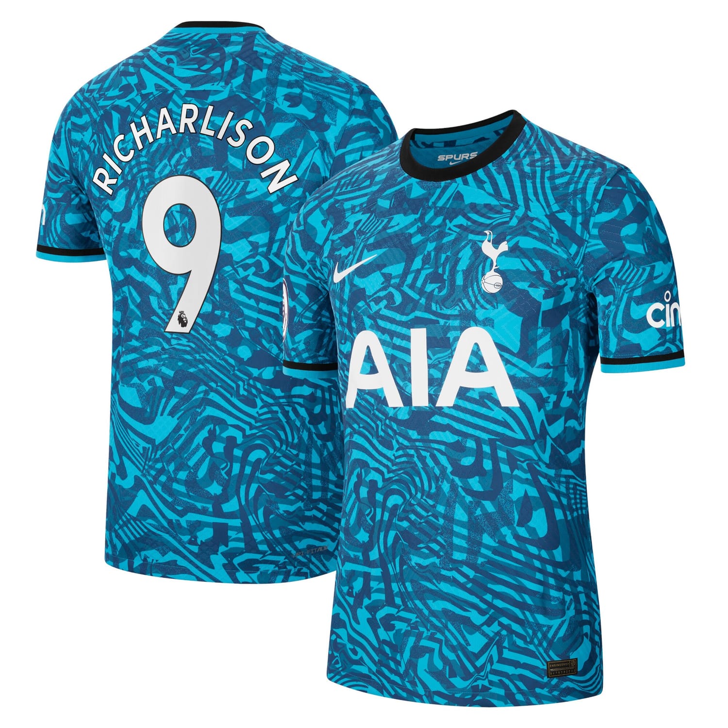 Premier League Tottenham Hotspur Third Authentic Jersey Shirt Blue 2022-23 player Richarlison printing for Men
