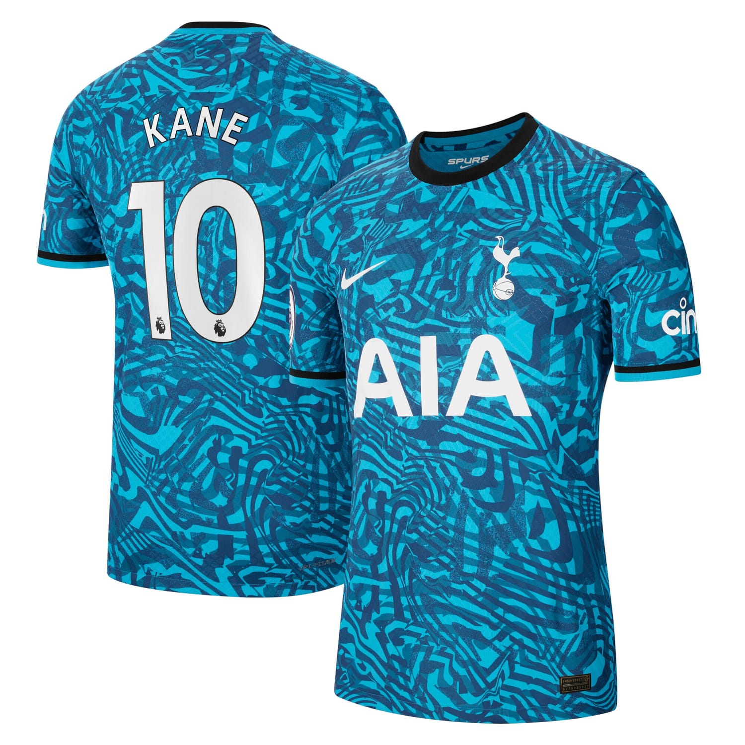 Premier League Tottenham Hotspur Third Authentic Jersey Shirt Blue 2022-23 player Harry Kane printing for Men