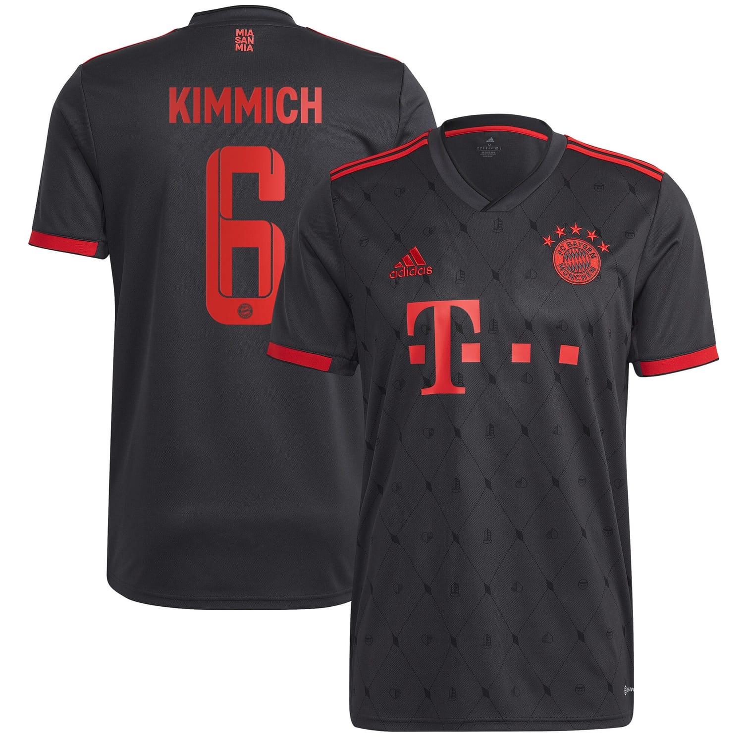 Bundesliga Bayern Munich Third Jersey Shirt Charcoal 2022-23 player Joshua Kimmich printing for Men