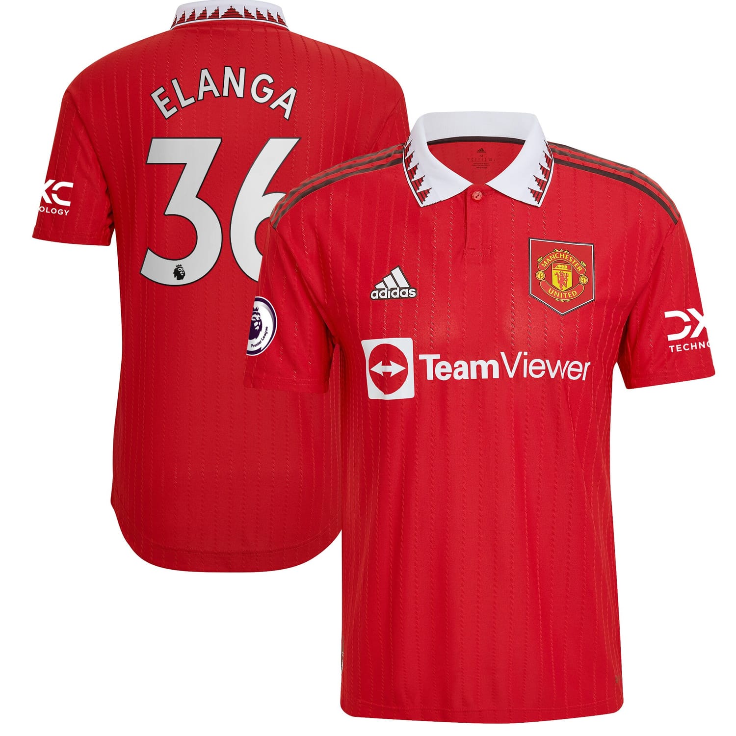 Premier League Manchester United Home Authentic Jersey Shirt Red 2022-23 player Anthony Elanga printing for Men