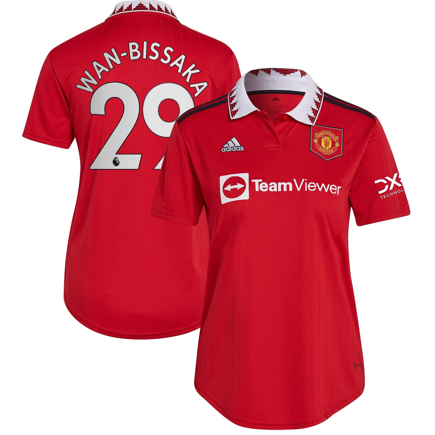 Premier League Manchester United Home Jersey Shirt Red 2022-23 player Aaron Wan-Bissaka printing for Women