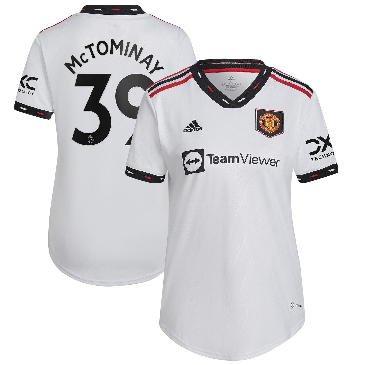 Premier League Manchester United Away Jersey Shirt White 2022-23 player Scott McTominay printing for Women