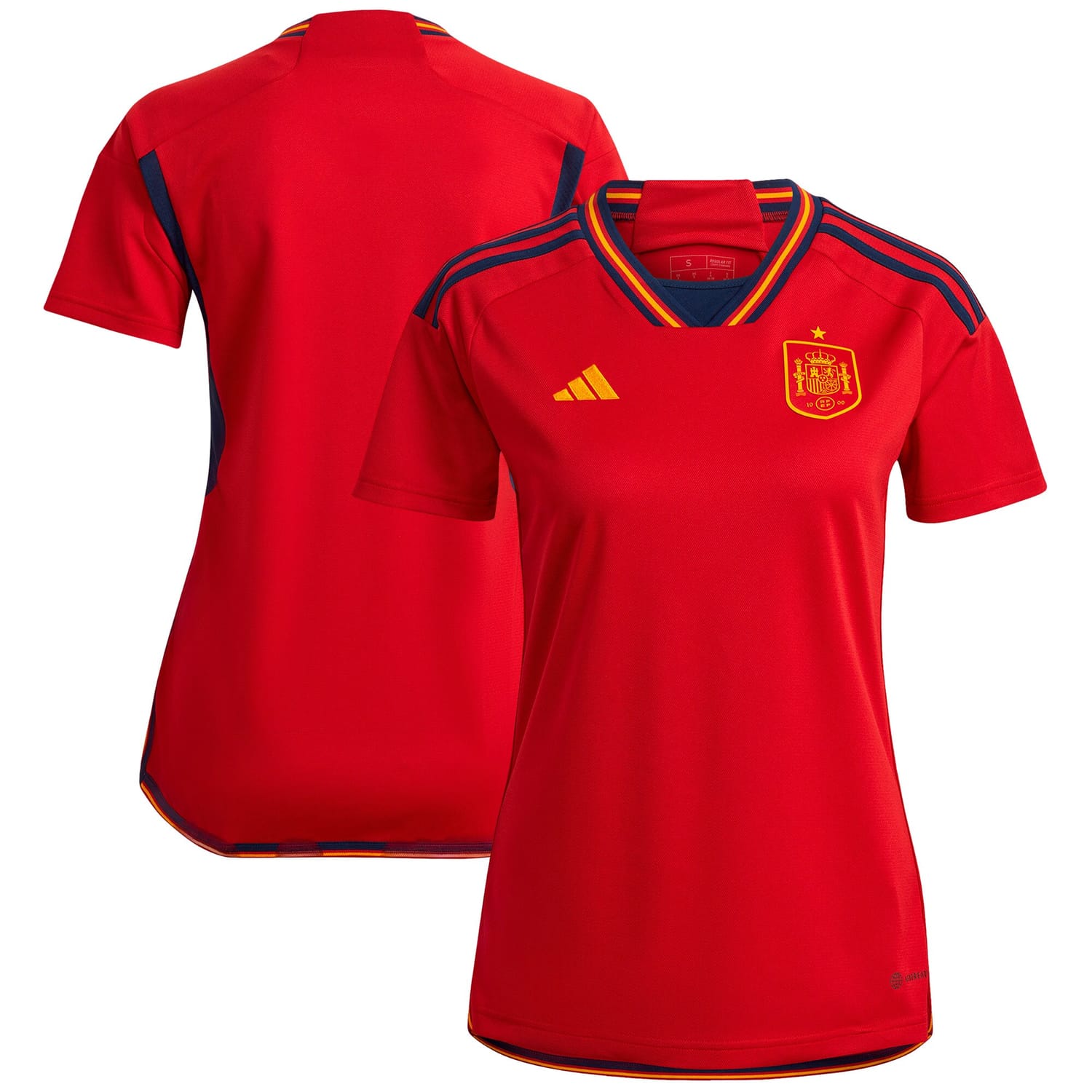 Spain National Team Home Jersey Shirt Red 2022-23 for Women