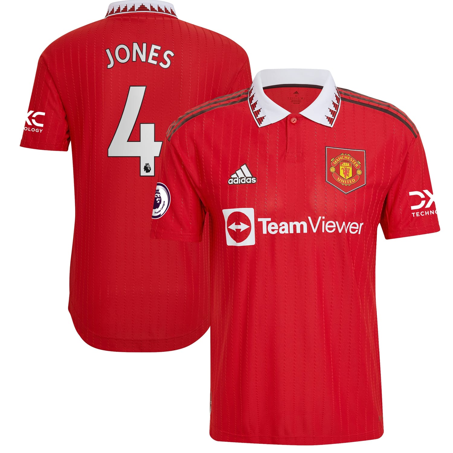 Premier League Manchester United Home Authentic Jersey Shirt Red 2022-23 player Phil Jones printing for Men