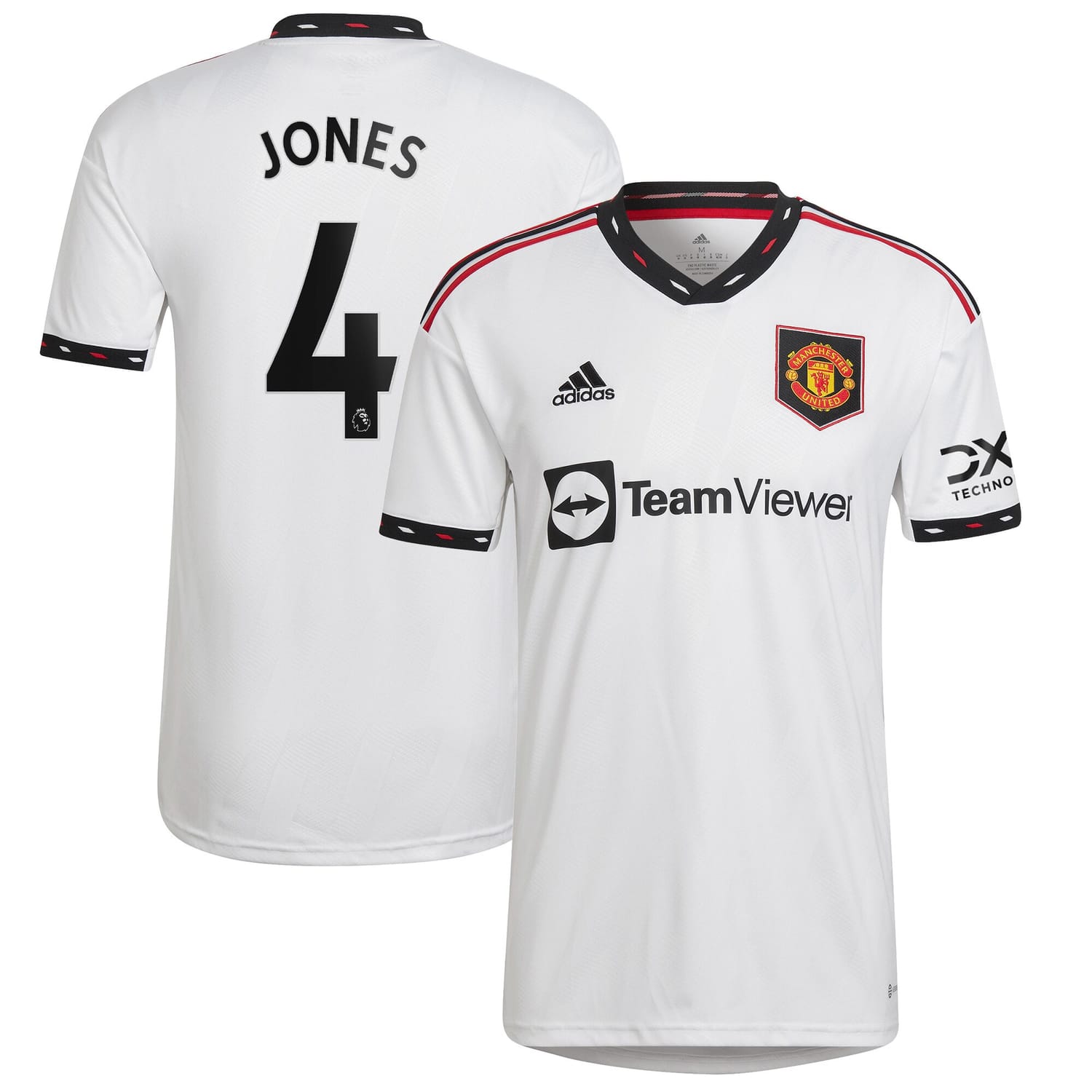 Premier League Manchester United Away Jersey Shirt White 2022-23 player Phil Jones printing for Men