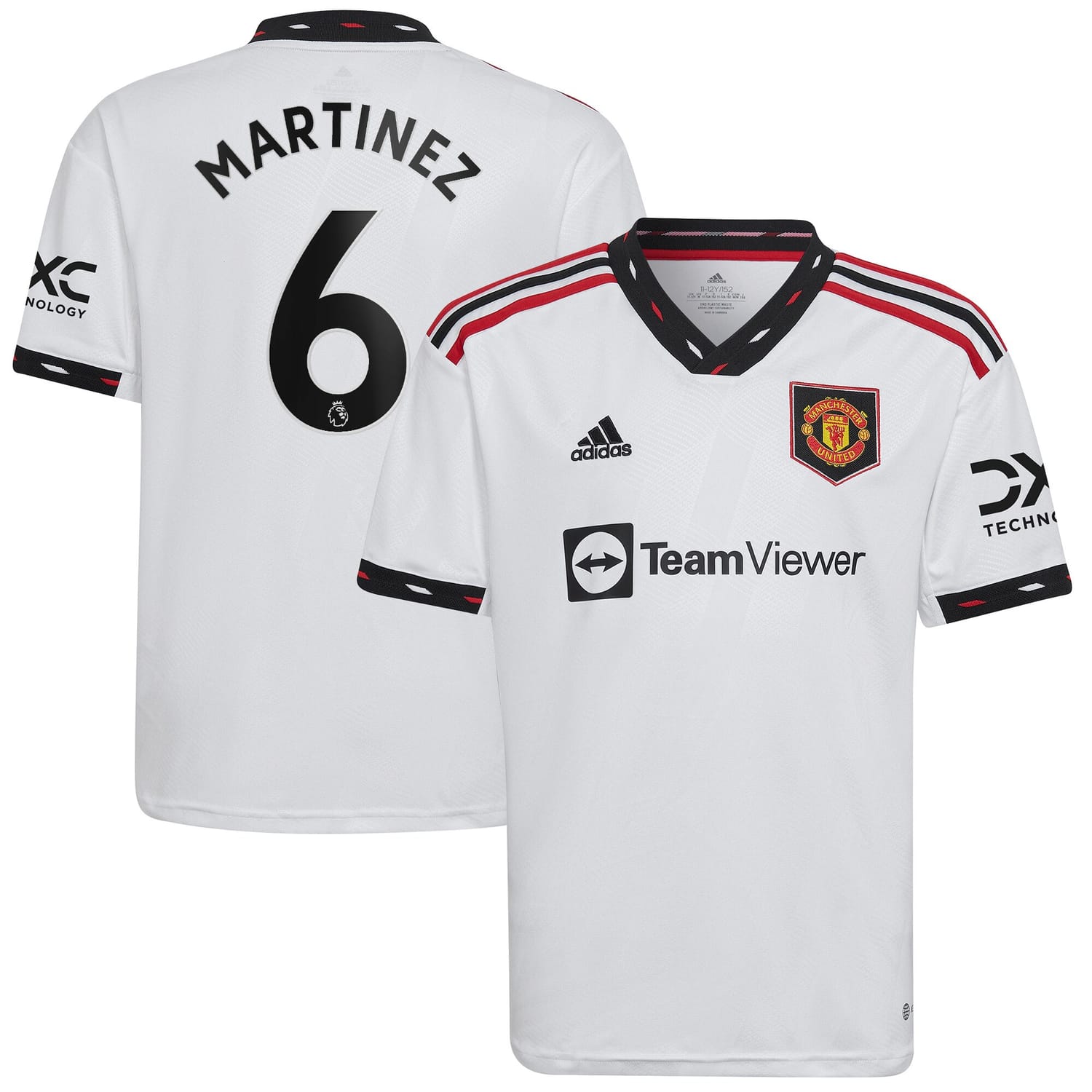 Premier League Manchester United Away Jersey Shirt White 2022-23 player Lisandro Martínez printing for Women