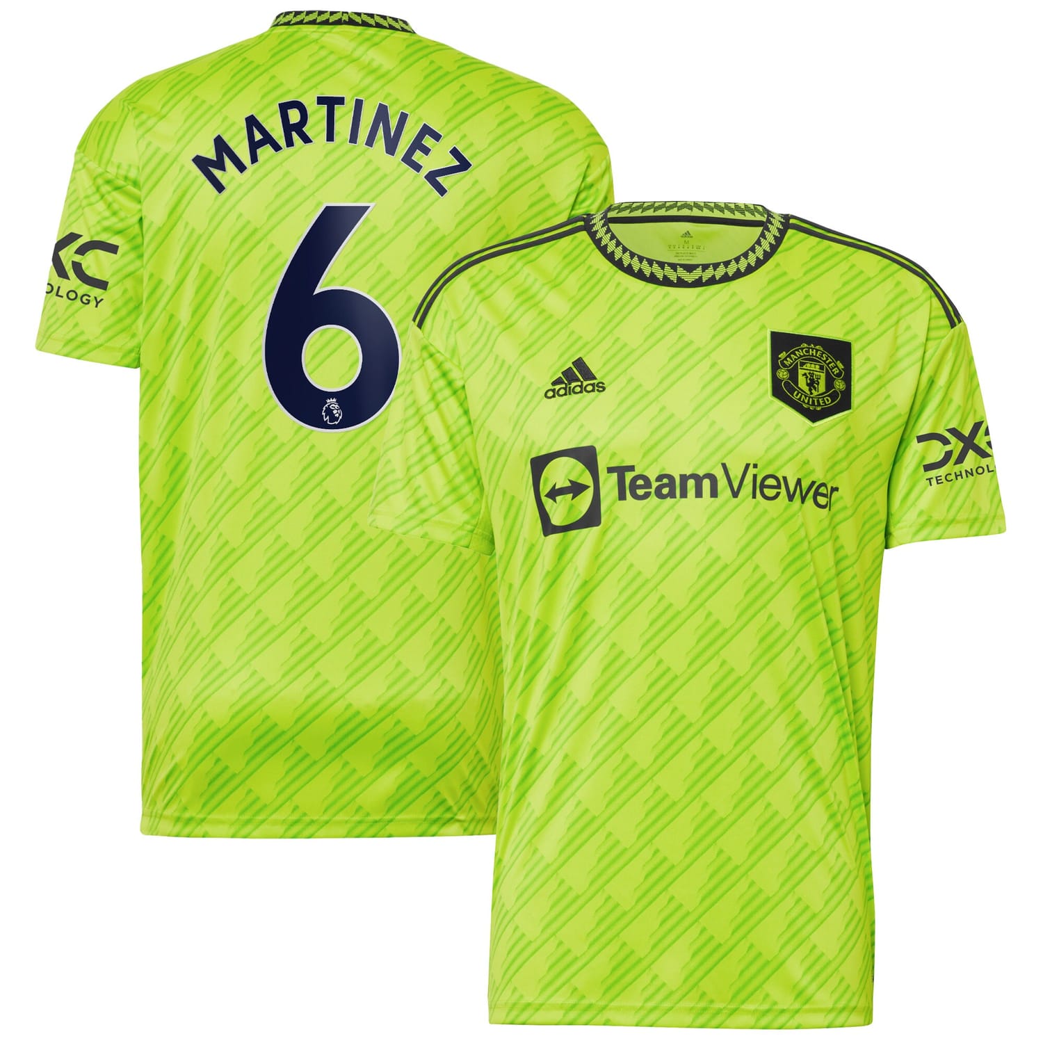 Premier League Manchester United Third Jersey Shirt Neon Green 2022-23 player Lisandro Martínez printing for Men