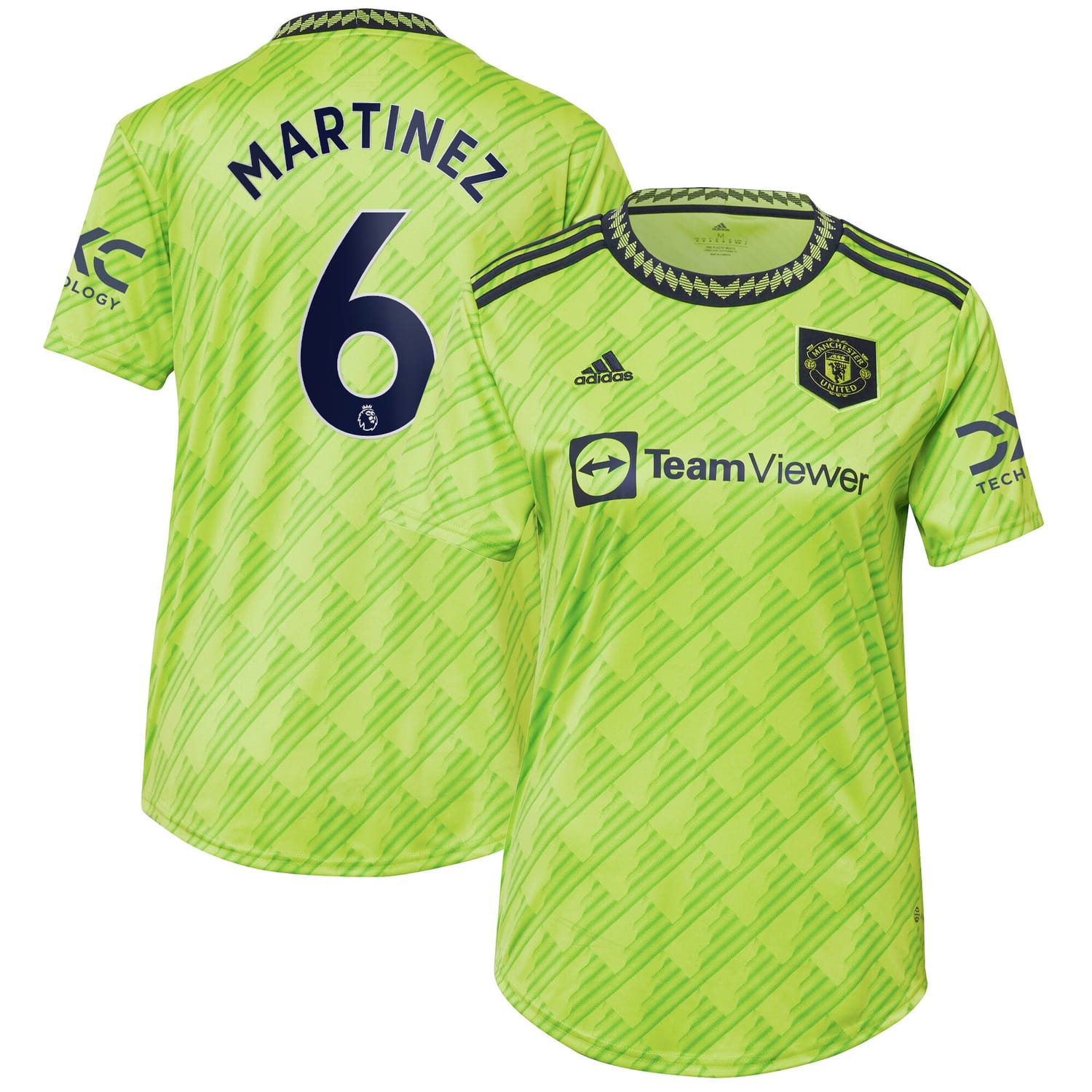 Premier League Manchester United Third Jersey Shirt Neon Green 2022-23 player Lisandro Martínez printing for Women