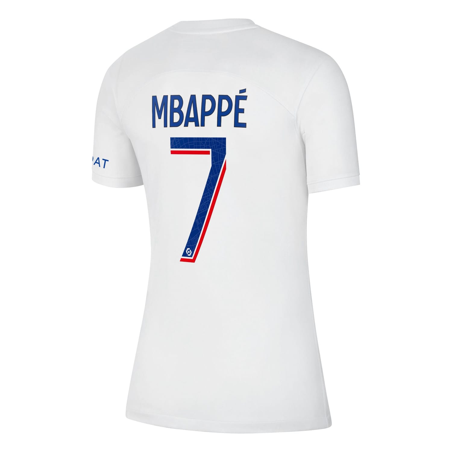 Ligue 1 Paris Saint-Germain Third Jersey Shirt White 2022-23 player Kylian Mbappe printing for Women