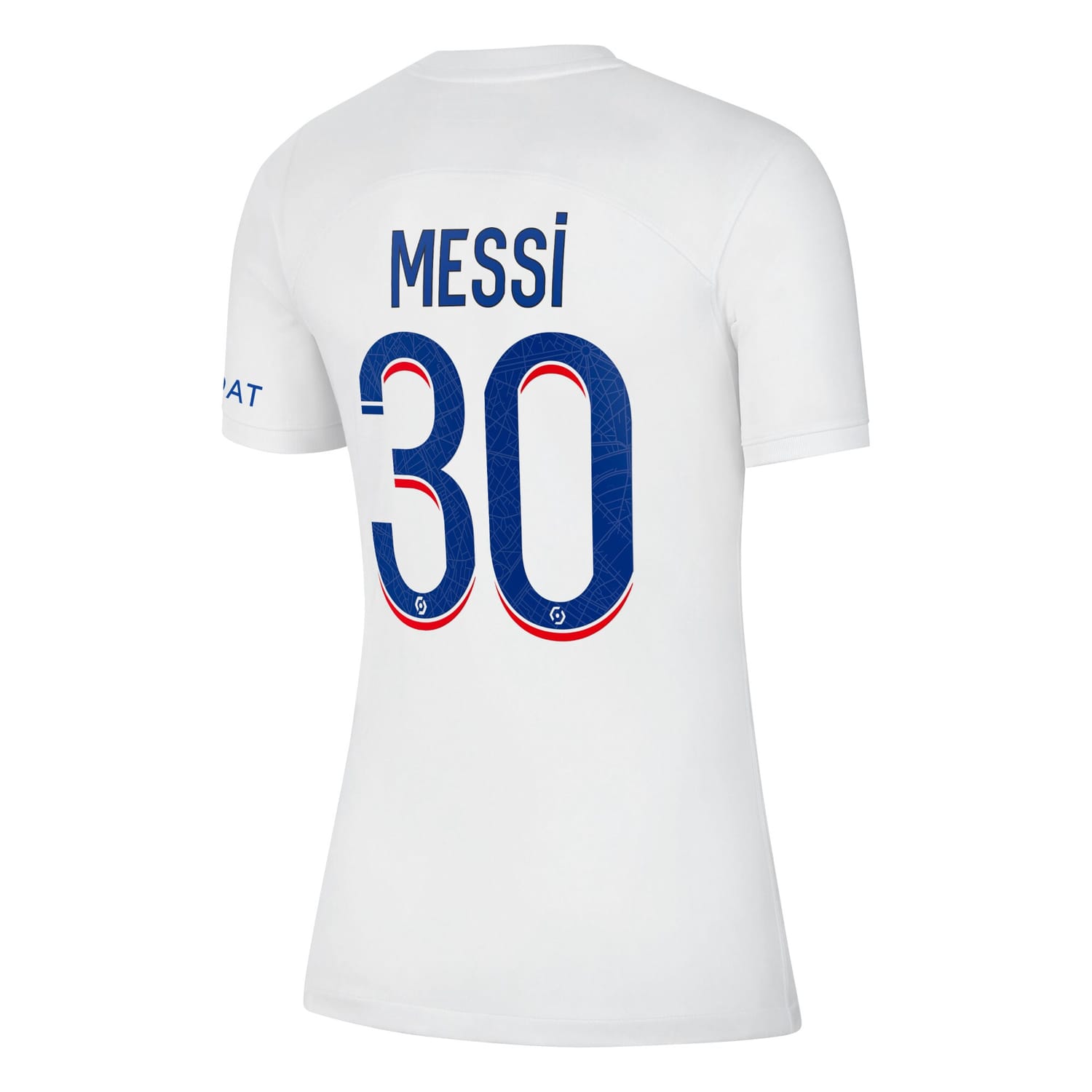 Ligue 1 Paris Saint-Germain Third Jersey Shirt White 2022-23 player Lionel Messi printing for Women