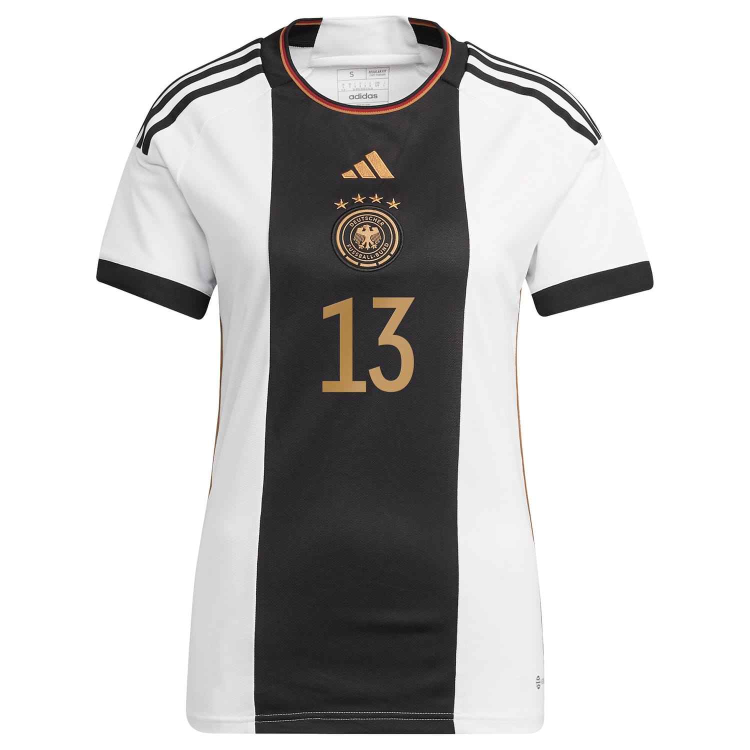 Germany National Team Home Jersey Shirt White 2022-23 player Thomas Müller printing for Women